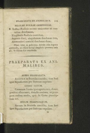 Praeparata ex animalibus.