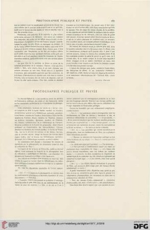 Photographie publique et privée
