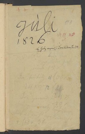 Konversationsheft 115 (etwa 12. - 28. Juli 1826)