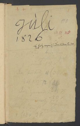 Konversationsheft 115 (etwa 12. - 28. Juli 1826)