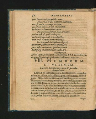 VIII. Membrum. Et Ultimum. Logorum Becanicorum brevis & succincta demonstratio.