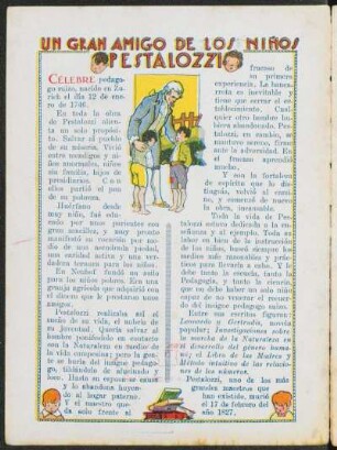 Un gran amigo de los niños - Pestalozzi