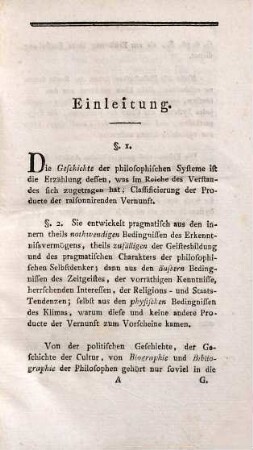 Grundriss der Geschichte der philosophischen Systeme von den Griechen bis auf Kant : zum Gebrauche öffentlicher Vorlesungen an der kurf. baierischen Landesuniversität bestimmt