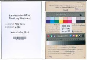 Entnazifizierung Kurt Kohlsdorfer , geb. 23.09.1909 (Arbeiter)