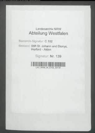 Kapitular eigenbehörige Dieckmans Erbe zu Enger.