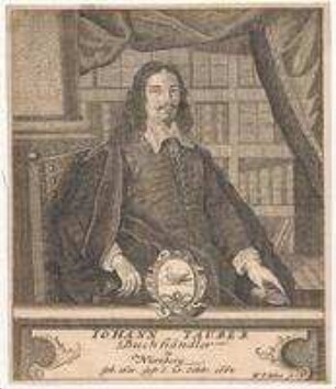Johann Tauber, Buchhändler in Nürnberg; geb. 1608; gest. 25. Oktober 1664
