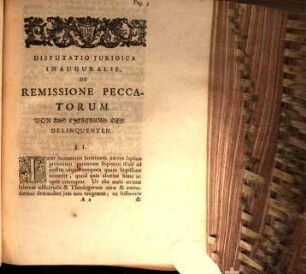 Disp. iur. inaug. de remissione peccatorum, von Auslieferung der Delinquenten