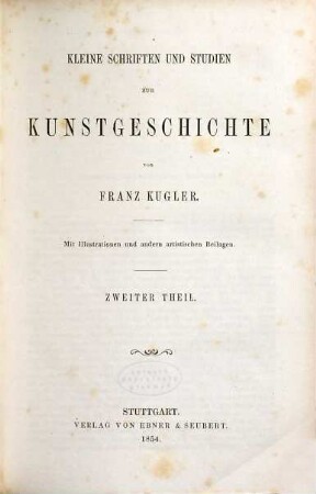 Kleine Schriften und Studien zur Kunstgeschichte, 2