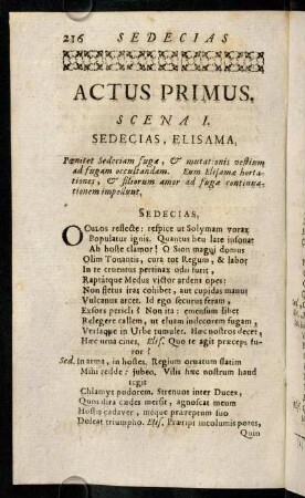 216-221, Actus Primus.