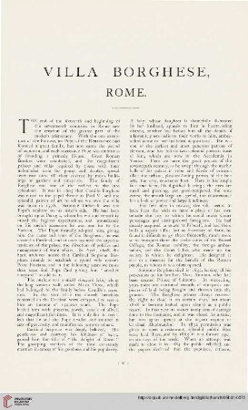 Villa Borghese, Rome [Text und Tafeln]