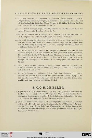 8. C. G. H. Geissler (Nr. 444-461)