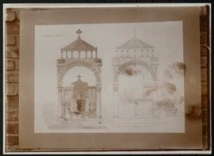 Mausoleum: Ansicht Altar