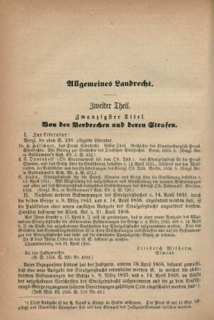 Allgemeines Landrecht. Zweiter Theil.