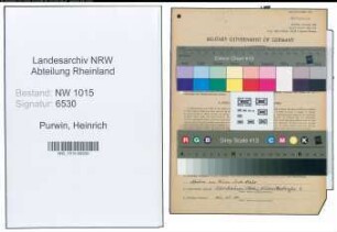 Entnazifizierung Heinrich Purwin , geb. 24.10.1894 (Gastwirt)