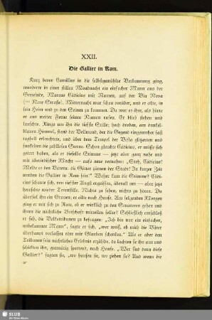 XXII. Die Gallier in Rom