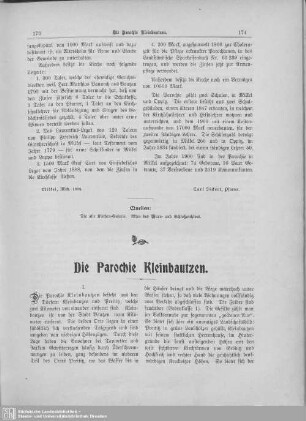 Die Parochie Kleinbautzen