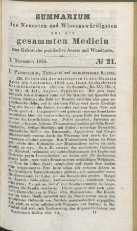 1. November 1835. No 21.