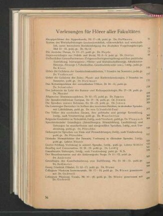 Vorlesungen für Hörer aller Fakultäten