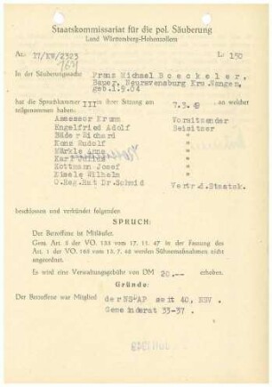 Boeckeler, Franz Michael