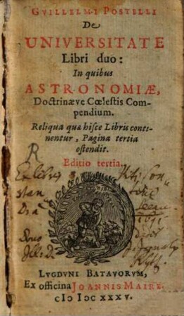 De universitate libri duo