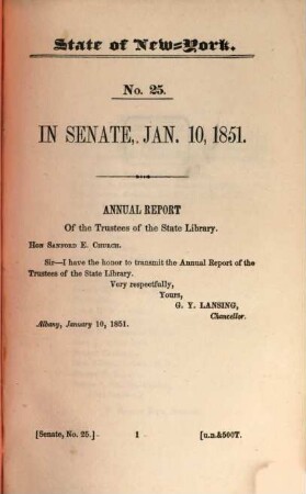Annual report, 33. 1851, Febr.