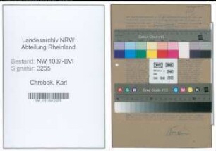 Entnazifizierung Karl Chrobok , geb. 07.11.1896 (Steuersekretaer)