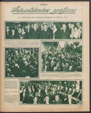 La celebración del centenario uruguayo en Buenos Aires