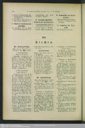 XI. Kirchen