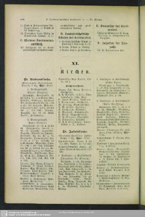 XI. Kirchen
