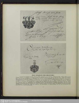 Zwei schweidsche Stammbuchblätter