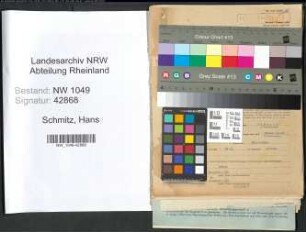 Entnazifizierung Hans Schmitz , geb. 17.05.1893 (Prokurist)