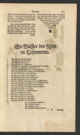 Die Bücher des Newen Testaments.