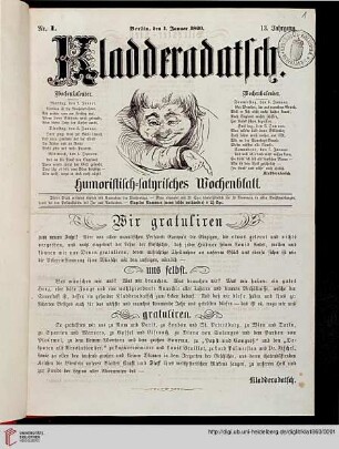 13: Kladderadatsch: Humoristisch-satyrisches Wochenblatt