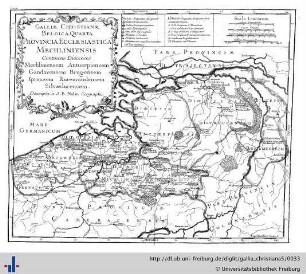 Belgica Quarta Provincia Ecclesiatica Mechliniensis.