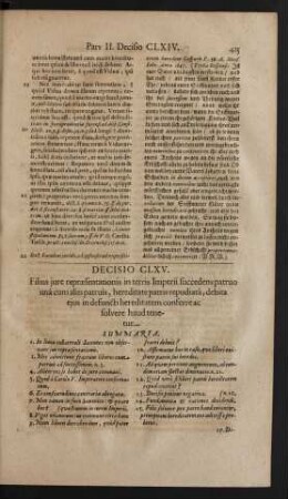 Decisio CLXV.