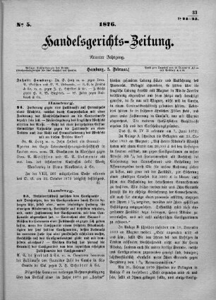 No. 5. 5. Februar 1876
