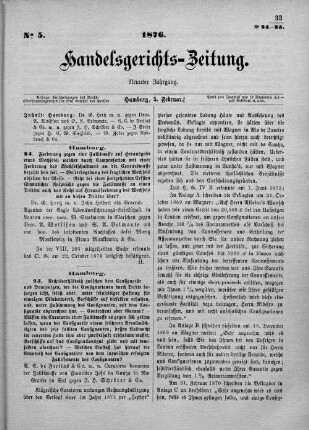 No. 5. 5. Februar 1876