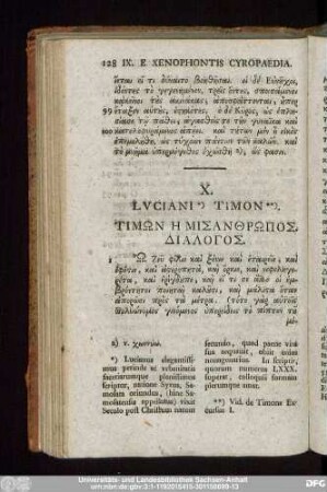X. Luciani Timon. [Timōn Ē Misanthrōpos. Dialogos.]