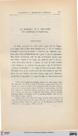 5.Ser.1.1890: La basilica di S. Silvestro sul cimitero di Priscilla