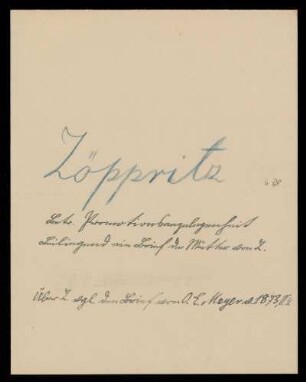 Brief von Karl Zöppritz an Franz Ernst Neumann, Heidenheim, 30.8.1864
