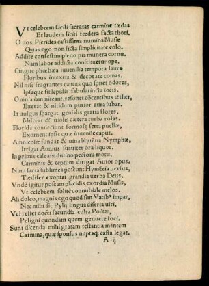 Ut celebrem facili sacratas carmine taedas Et laudem liciti foedera facta thori ...