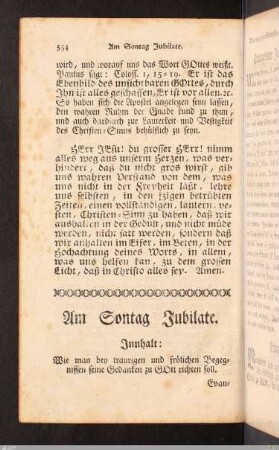 Am Sontag Jubilate.
