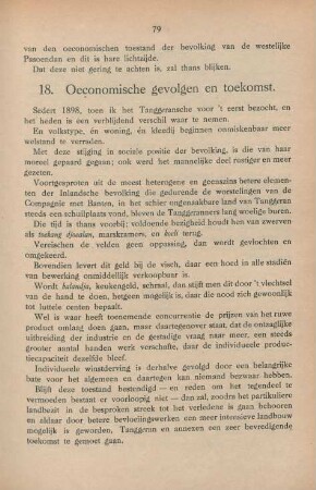 18. Oeconomische gevolgen en toekomst