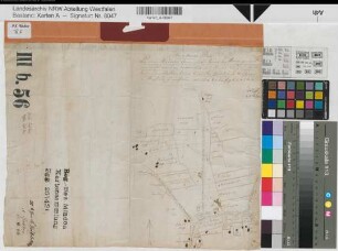 Rahden (Rahden) Teilung der Gemeinheit Horen 1802 o.M. 32,5 x 21/42 Skizze Friemel Spez.Verz. Markenkarten IV Nr. 5