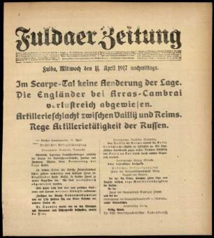 Ausgabe vom Mittwoch, den 11. April 1917.