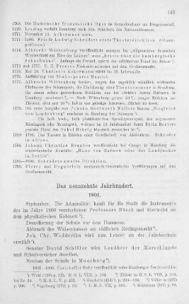 Das neunzehnte Jahrhundert.