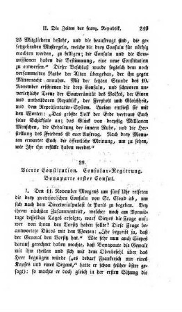 29. Vierte Constitution. Consular-Regierung. Bonaparte erster Consul