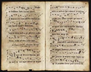 Sequnntur Responsoria et Antiphonae de sanctis quorum festa in ecclesiis nostiris celebrari consueuerunt. De sancto Andrea Apostolo : Sequnntur Responsoria et Antiphonae de sanctis quorum festa in ecclesiis nostiris celebrari consueuerunt. De sancto Andrea Apostolo. Aus: Per totius anni circulum iuxta seriem dominicalium et festorum dierum Responsoria et Antiphonae, in usum ecclesiae Misnensis conscriptae. 1546 (Mit kirchlichen Gesängen) Musikhandschrift, aufgeschlagen Blatt 81 verso und 82 recto. Dresden: SLUB Mscr.Dresd.M.157