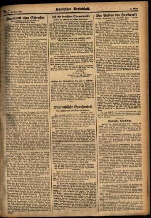 Zweite Ausgabe vom Freitag, den 22. Juni 1934.