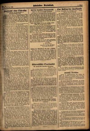 Zweite Ausgabe vom Freitag, den 22. Juni 1934.